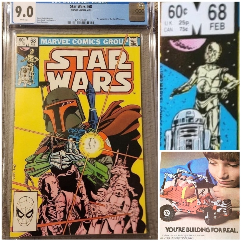 STAR WARS #68 COMIC 1983 CGC 9.0 WHITE PAGES 1ST APPEARANCE MANDALORIANS!